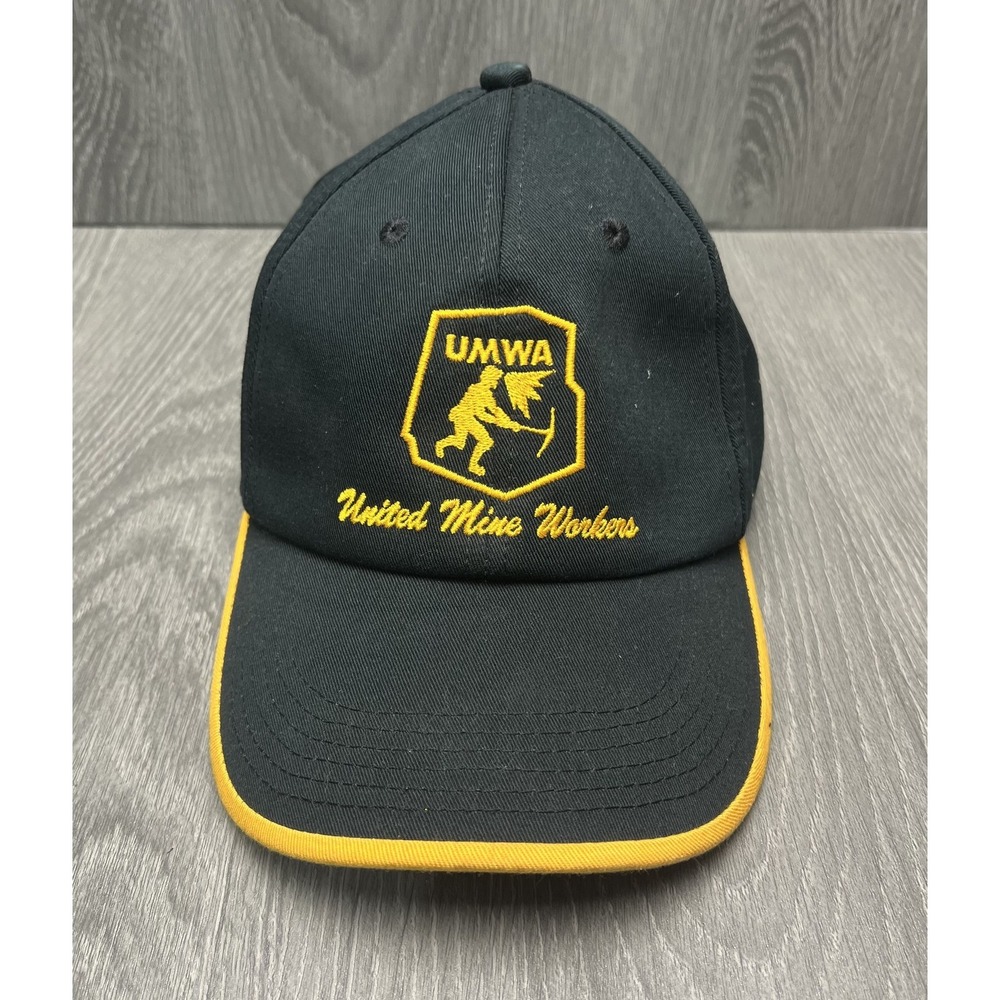 UMWA United Mine Workers Local 12 Black Gold Baseball Cap Hat Legend USA Union